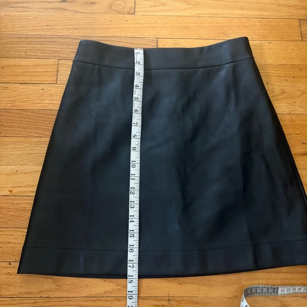 J.Crew Black Leather Mini Skirt Size 4